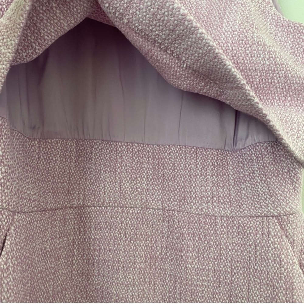 Crew "Going Places" Lavender Knee-length Cotton Tweed Textured Dress 4 - Picture 10 of 11